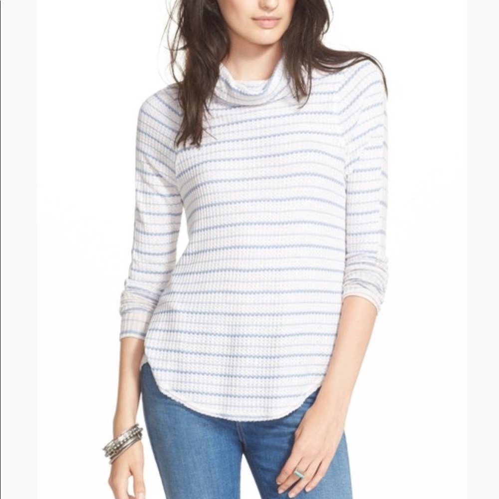 Free People We The Free Striped Thermal tee sz M
